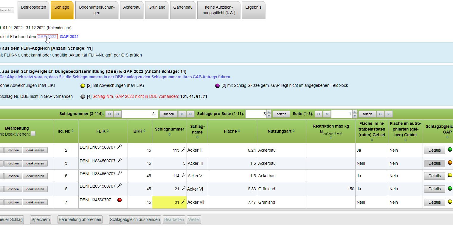 ENNI Düngebedarfsermittlung