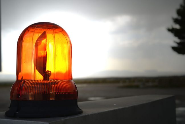 Mit Rundumleuchte auf Höfen den Protest sichtbar machen