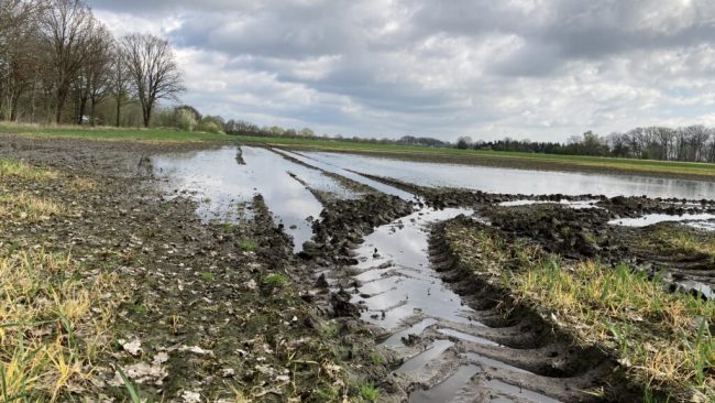 Die Böden in Niedersachsen sind teils noch unbefahrbar
