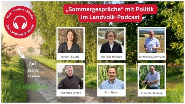 „Sommergespräche“ mit Politik im Landvolk-Podcast